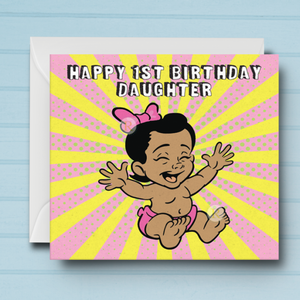 Black Girl Birthday Card E